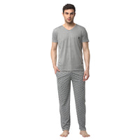 Mack Jonney Silver Silver Night Suit For Men's