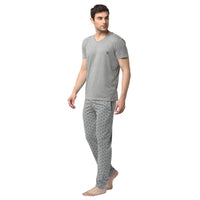 Mack Jonney Silver Silver Night Suit For Men's