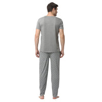 Mack Jonney Silver Silver Night Suit For Men's