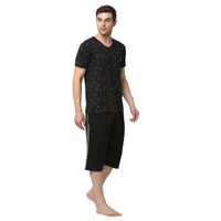 Mack Jonney Black Black Night Suit For Men's