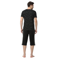 Mack Jonney Black Black Night Suit For Men's