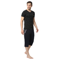Mack Jonney Black Dark Blue Night Suit For Men's