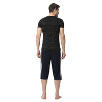 Mack Jonney Black Dark Blue Night Suit For Men's