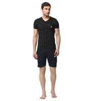 Mack Jonney Black Dark Blue Night Suit For Men's