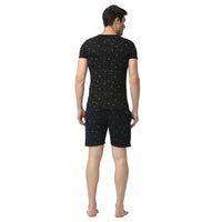 Mack Jonney Black Dark Blue Night Suit For Men's