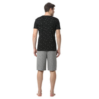 Mack Jonney Black Silver Night Suit For Men's