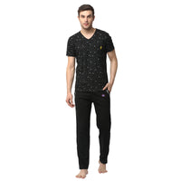 Mack Jonney Black Night Suit For Men's