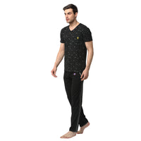 Mack Jonney Black Night Suit For Men's