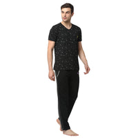Mack Jonney Black Night Suit For Men's
