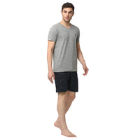 Mack Jonney Silver Dark Blue Night Suit For Men's