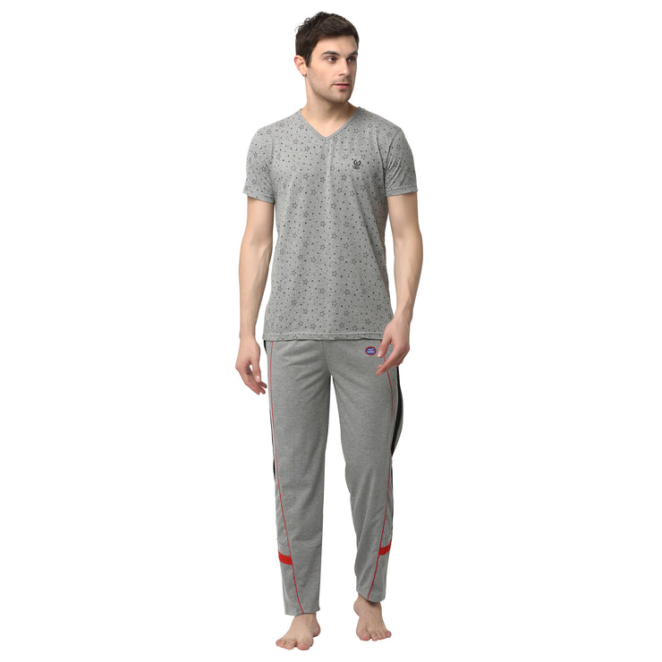 Mack Jonney Silver Night Suit For Men's