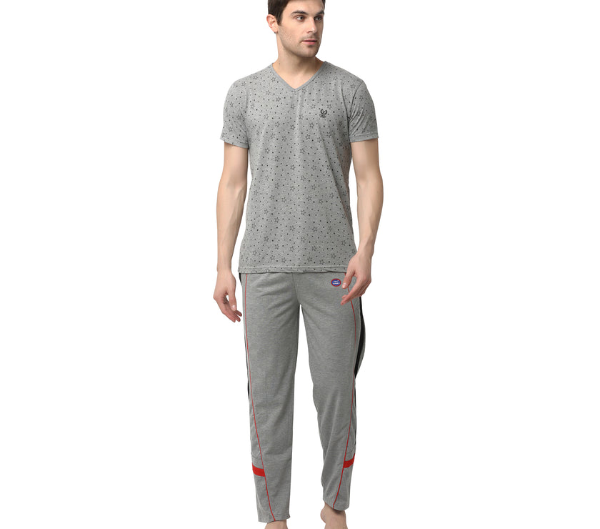 Mack Jonney Silver Night Suit For Men's