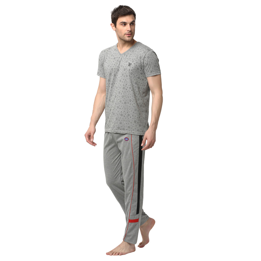 Mack Jonney Silver Night Suit For Men's