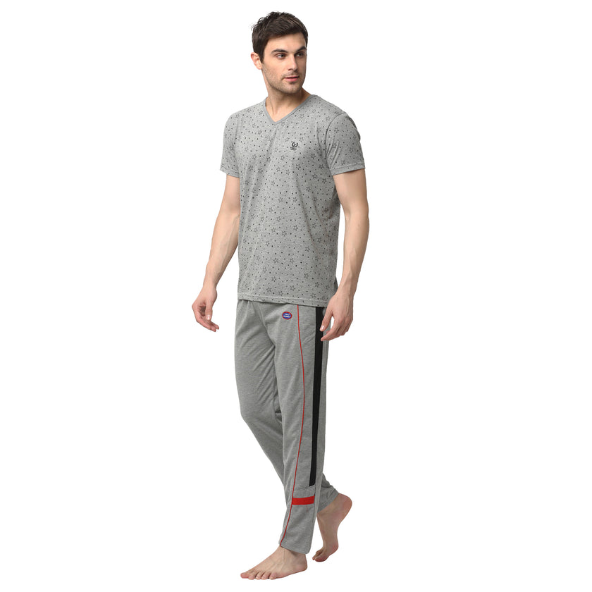Mack Jonney Silver Night Suit For Men's