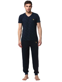 Mack Jonney Dark Blue Night Suit For Men's