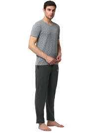 Mack Jonney Silver Grey Night Suit For Men's