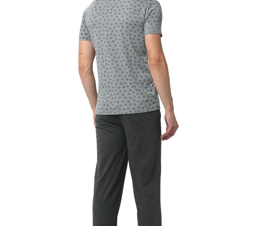Mack Jonney Silver Grey Night Suit For Men's