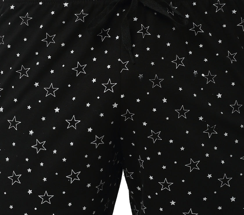 Mack Jonney Silver Black Night Suit For Men's