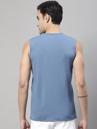 Mack Jonney Regular Fit Cotton Solid Dark Grey Gym Vest for Men
