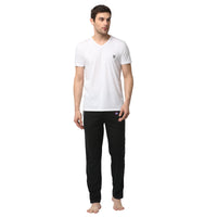 Mack Jonney White Black Night Suit For Men's