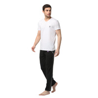 Mack Jonney White Black Night Suit For Men's