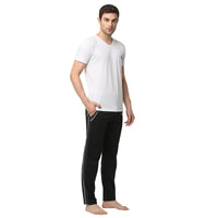 Mack Jonney White Black Night Suit For Men's