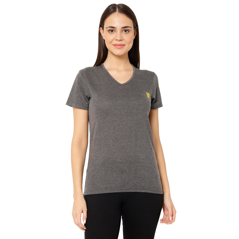 Mack Jonney Grey Color T-shirt For Women