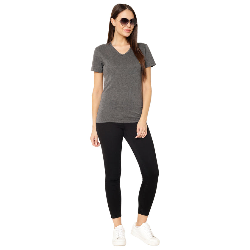 Mack Jonney Grey Color T-shirt For Women