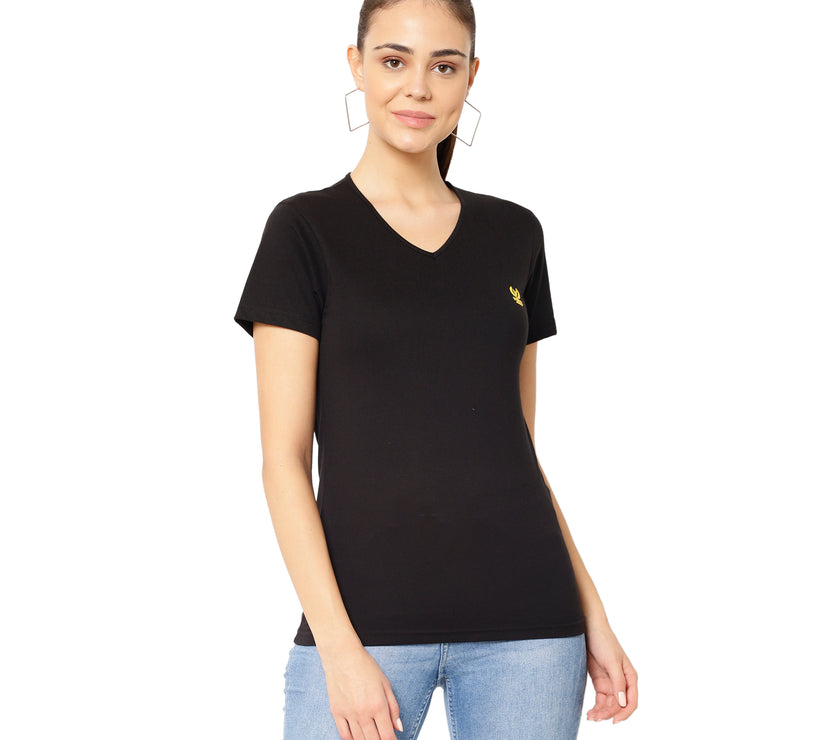 Mack Jonney Black Color T-shirt For Women