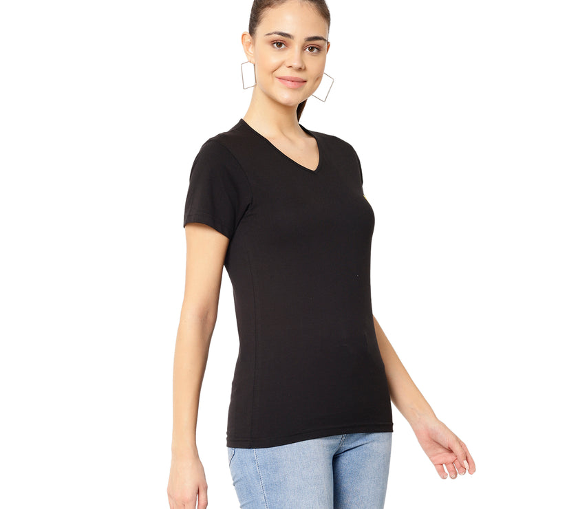 Mack Jonney Black Color T-shirt For Women