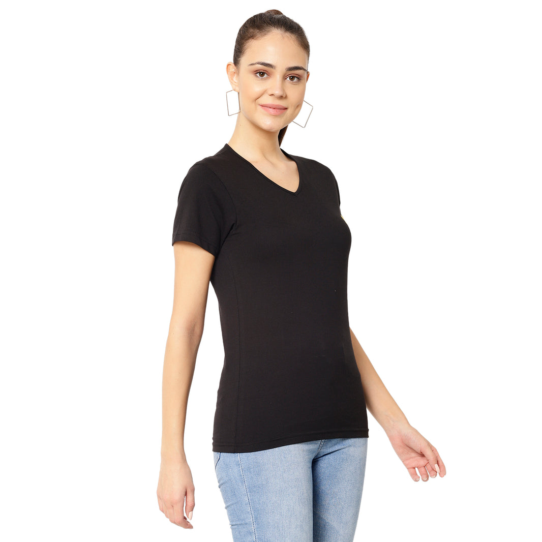 Mack Jonney Black Color T-shirt For Women