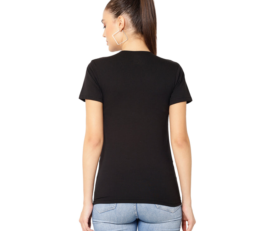 Mack Jonney Black Color T-shirt For Women
