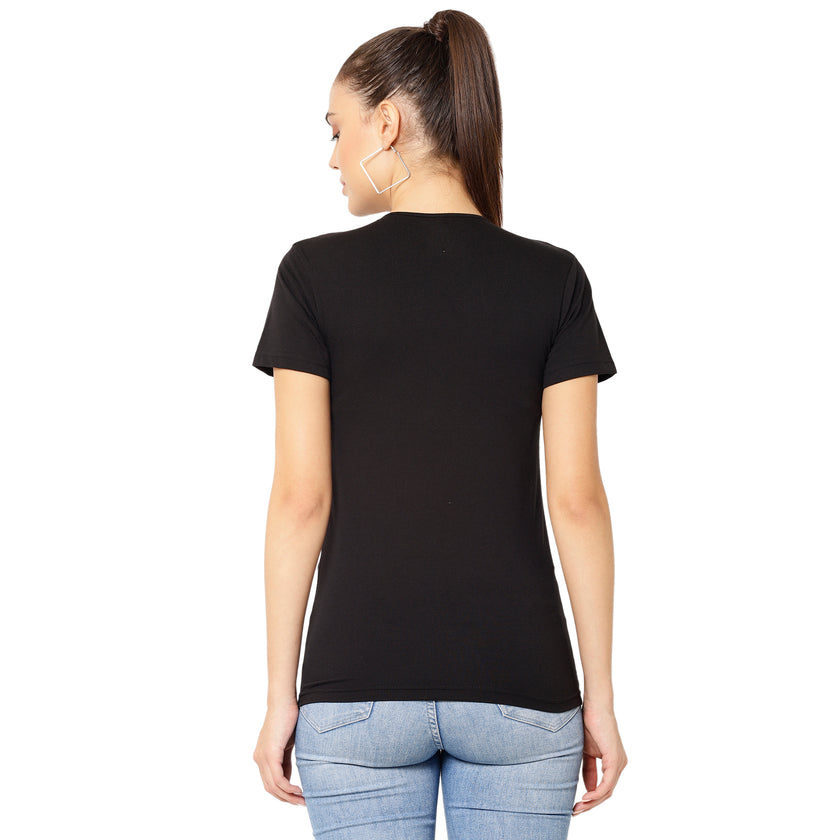 Mack Jonney Black Color T-shirt For Women