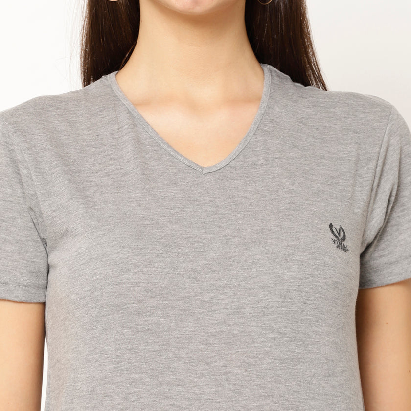 Mack Jonney Silver Color T-shirt For Women