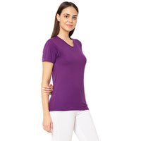 Mack Jonney Purple Color T-shirt For Women