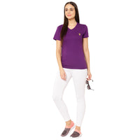 Mack Jonney Purple Color T-shirt For Women