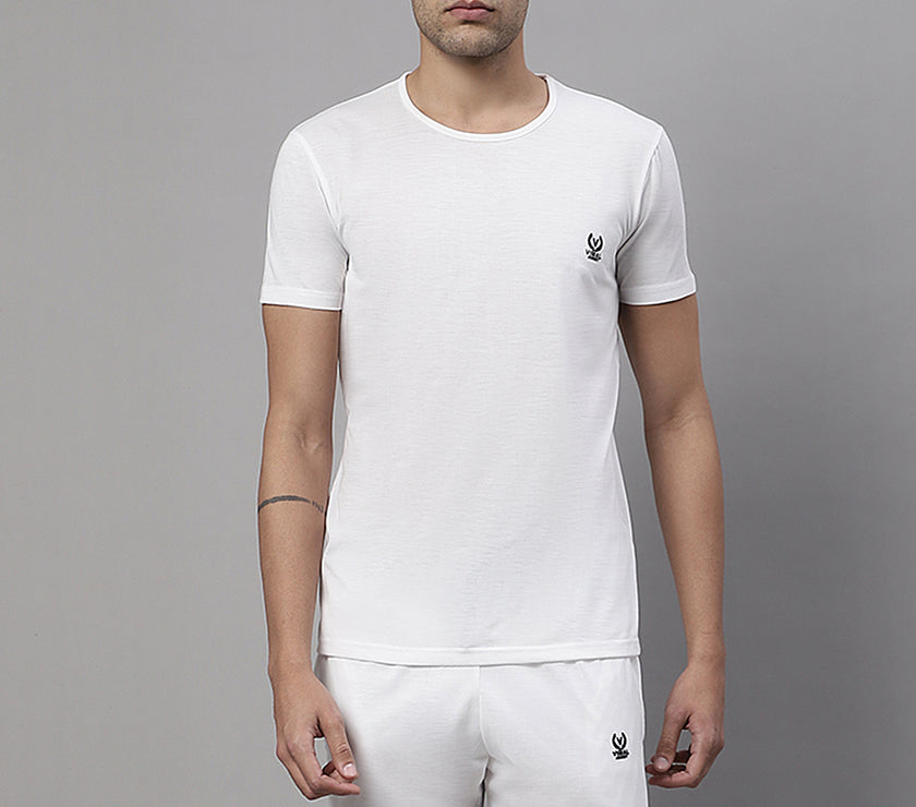 Mack Jonney White Cotton Solid Co-ord Set Tracksuit For Men(Zip On 1 Side Pocket)