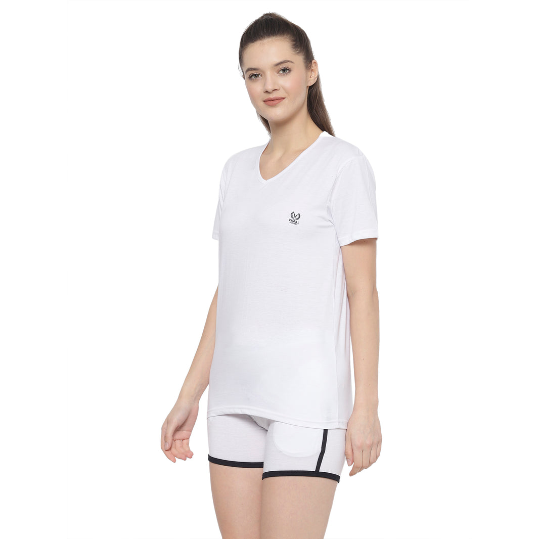 Mack Jonney White Women's Night Suit
