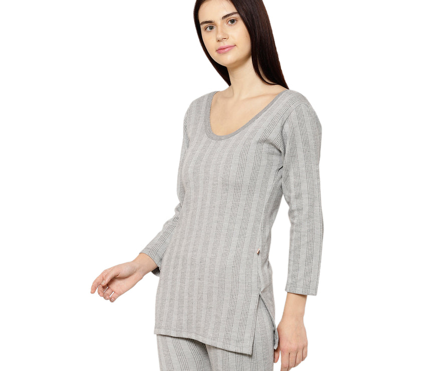 Mack Jonney Grey Top Thermal For Women's