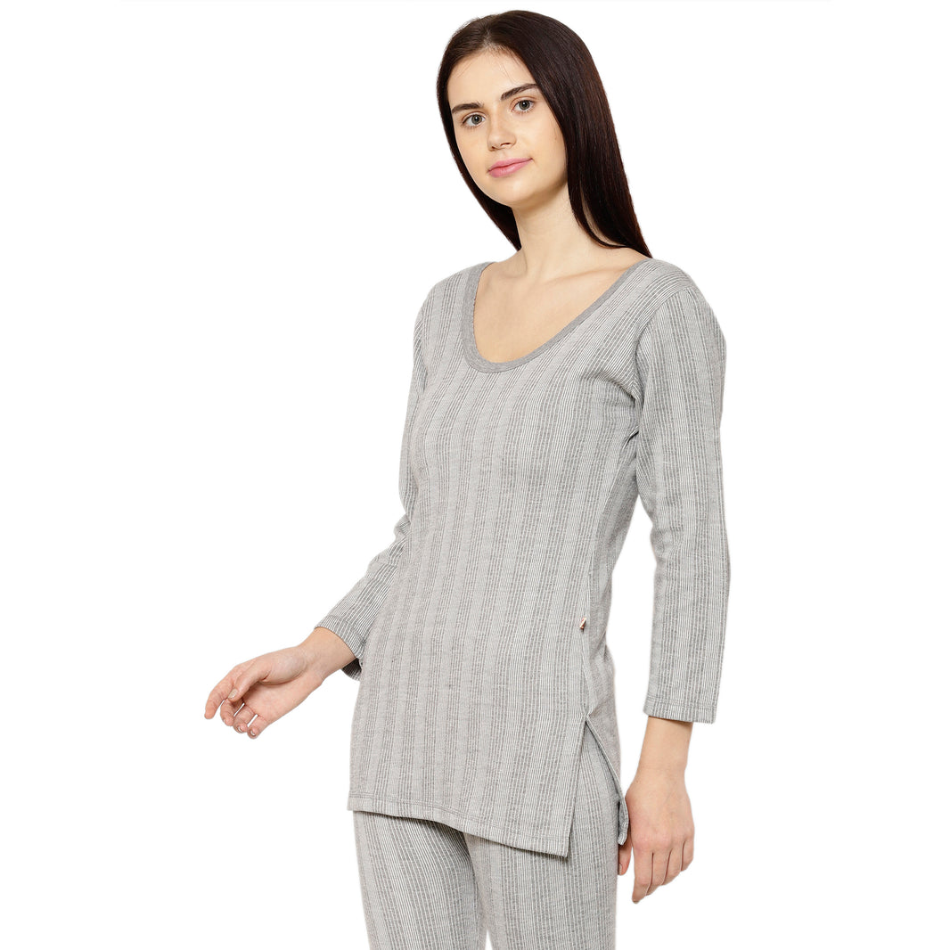 Mack Jonney Grey Top Thermal For Women's
