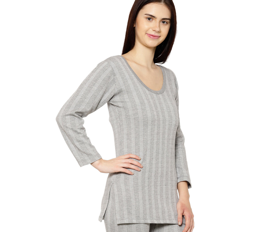 Mack Jonney Grey Top Thermal For Women's